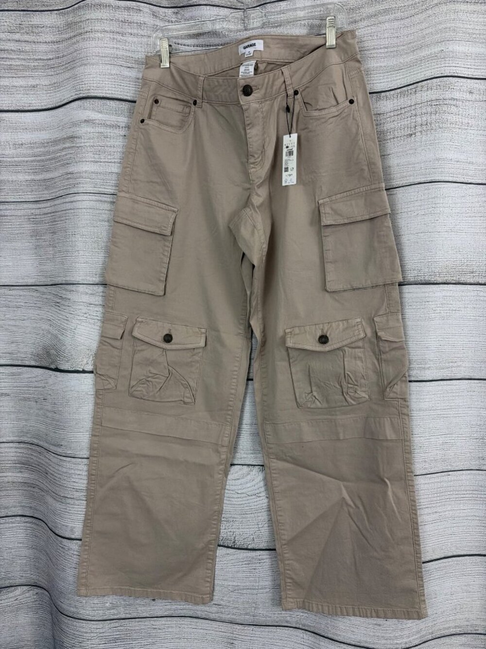 NWT Garage Jean Evase Low Rise Wide Leg Cargo Pants Size 9